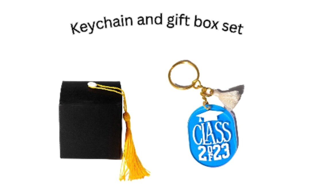 College Graduation Gift for Her, Class of 2023 Keychain and Gift Box Set, Graduation Gift for