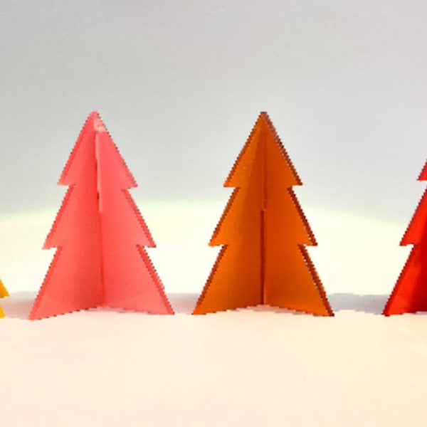 Bright and Colorful Christmas Trees, Table top Christas trees, Colorful and Bright Christmas Decorations