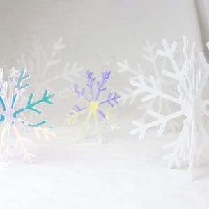 Acrylic snowflakes , Christmas Decor, Christmas Tiered Tray, Winter Decor, Seasonal Tiered Tray, Tiered Trays, Snowflake decor