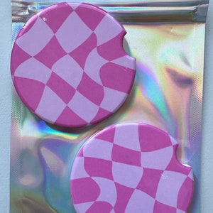Set of 2 Imperfect car coasters | Discounted Ceramic Car Coasters | Cute Ceramic Car Coasters | Gifts for her | Gifts for him | Car Coasters