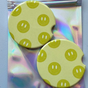 Set of 2 |  Car Coasters | Cute Ceramic Car Coasters | Gifts for her | Gifts for him | Car Coasters
