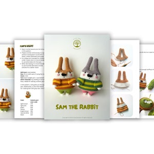 Amigurumi CROCHET PATTERN Sam the Rabbit • Crochet Toy Pattern ...