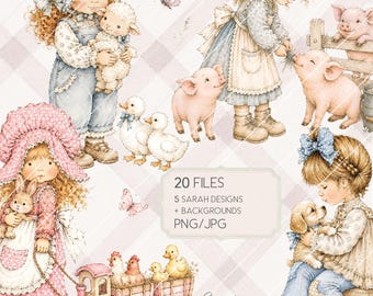 Sarah Kay e amigas, estilo vintage shabby chic.