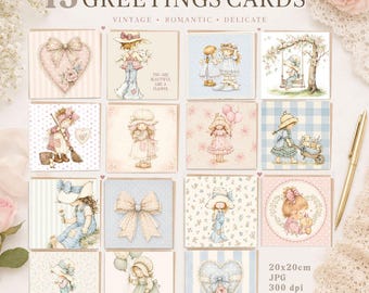 Sarah Kay Grettings-kort Shabby Chic