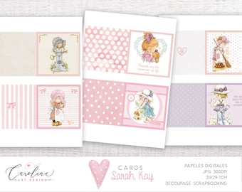 Sarah Kay Digitales Papier, Shabby Chic Scrapbook (Digitaler Download)