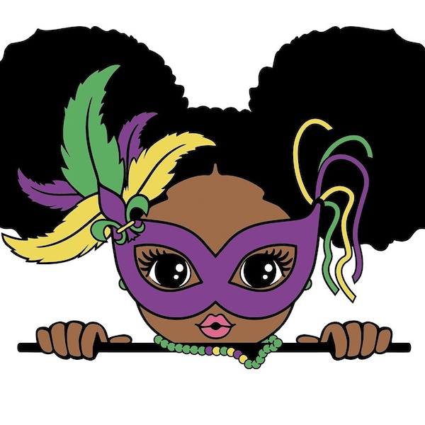 Mardi Gras Svg  Peekaboo Girl  Carnival Mask