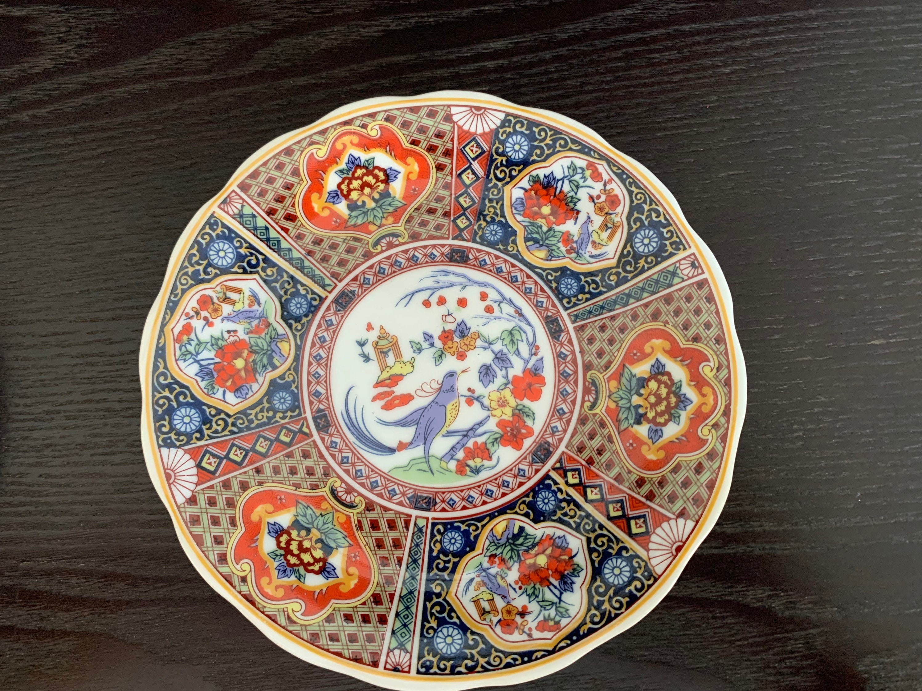 Set of Two Porcelaine Oriental/ Asian Decorative Plates Dishes 6vintage