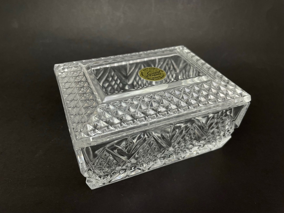 Lead Crystal Trinket Box Fontenay Cristal Darques France Etsy