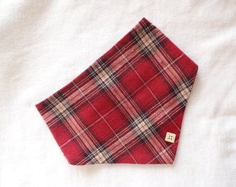 Winter Bandana | Dog Bandana | Cat Bandana | Snap On Bandana | Over the Collar Bandana | Handmade Bandana | Ginkgo | Winter | Holiday