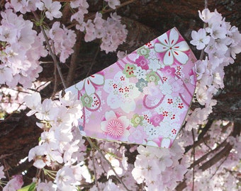 Dog Bandana | Cat Bandana | Sakura Bandana | Cherry Blossom Bandana | Snap On | Over the Collar | Pet Accessory | Dog Sailor Bow | Bowtie