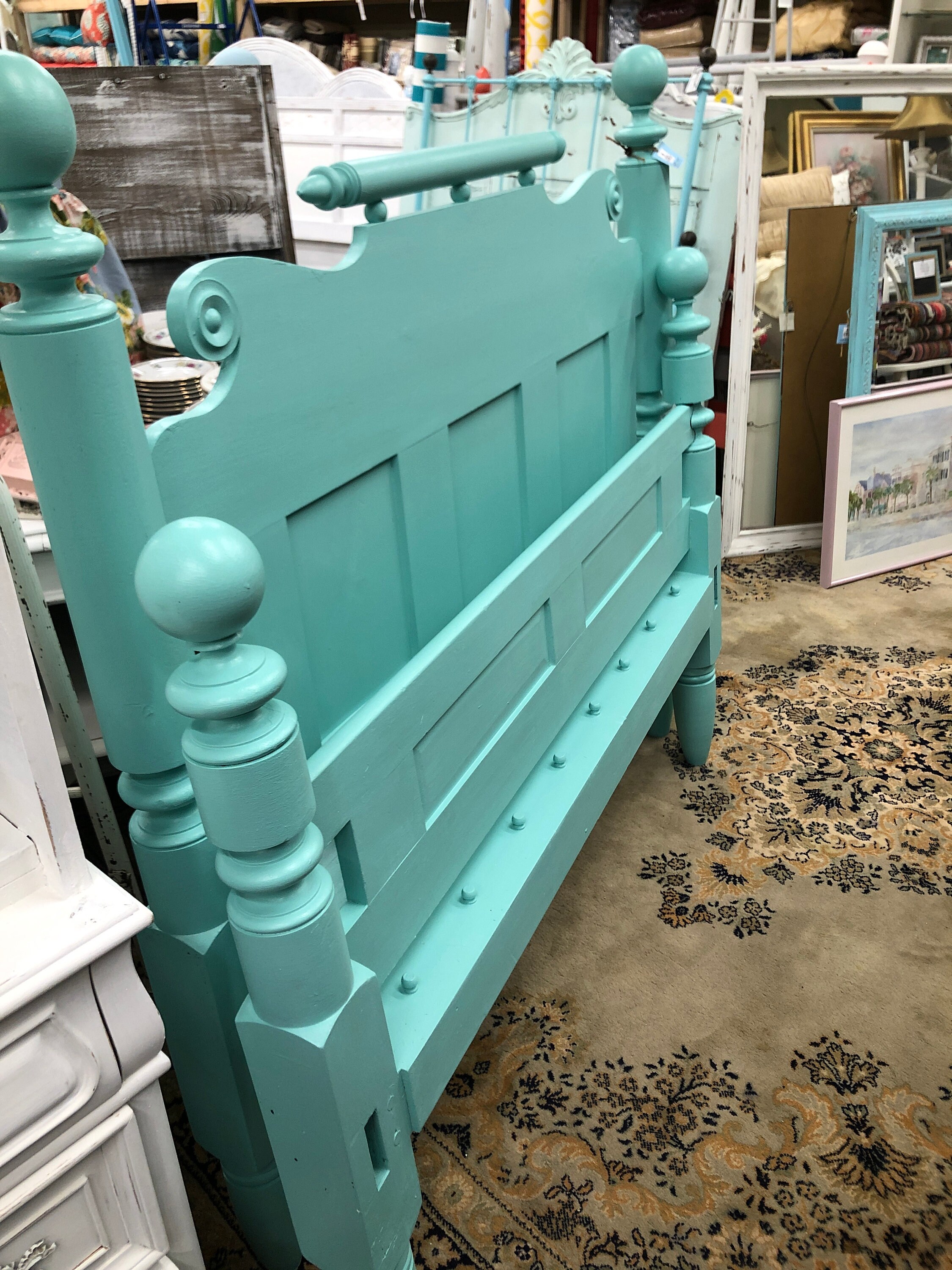 Antique Full Size Cannonball Rope Bed Etsy