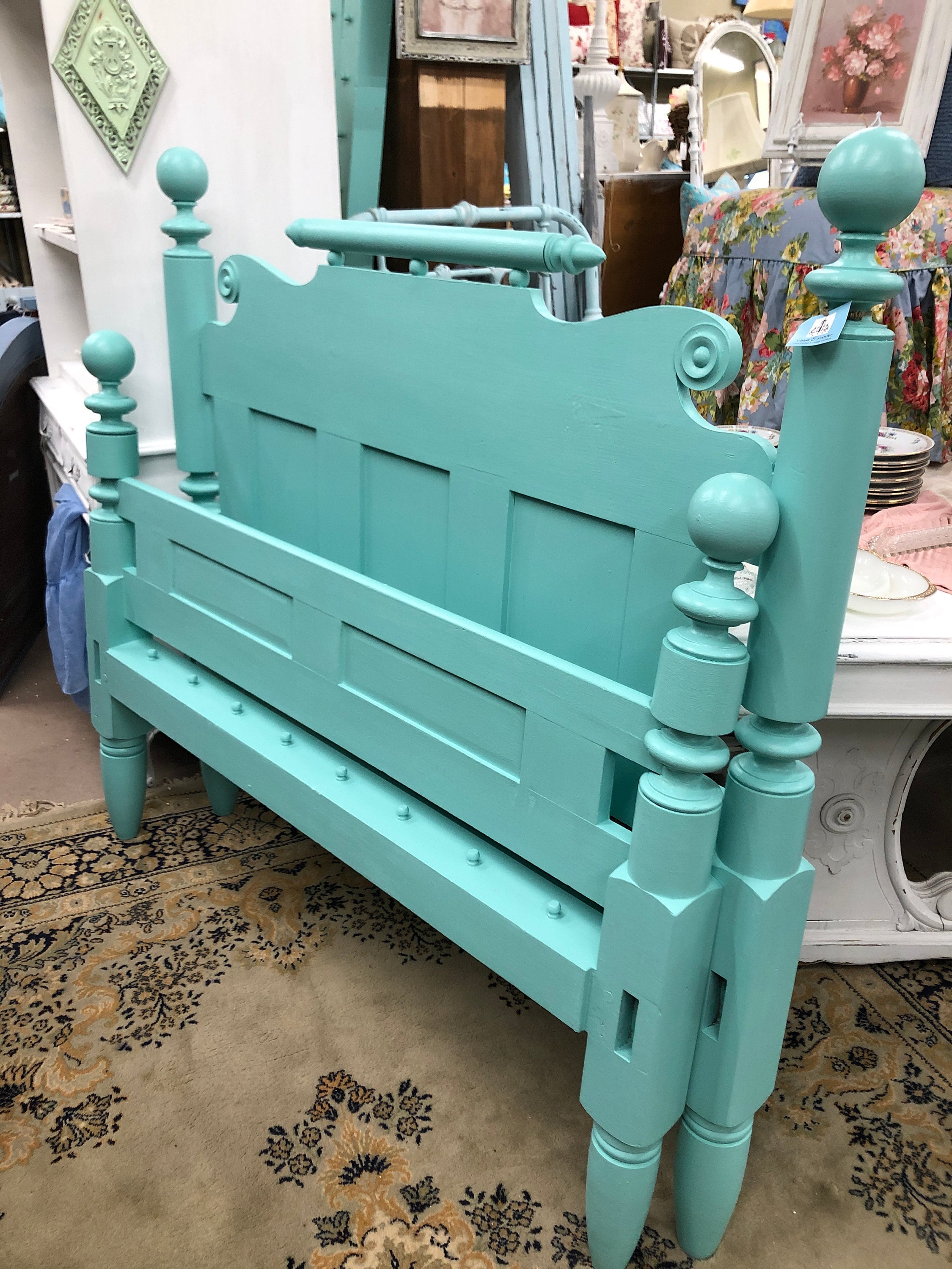 Antique Full Size Cannonball Rope Bed Etsy