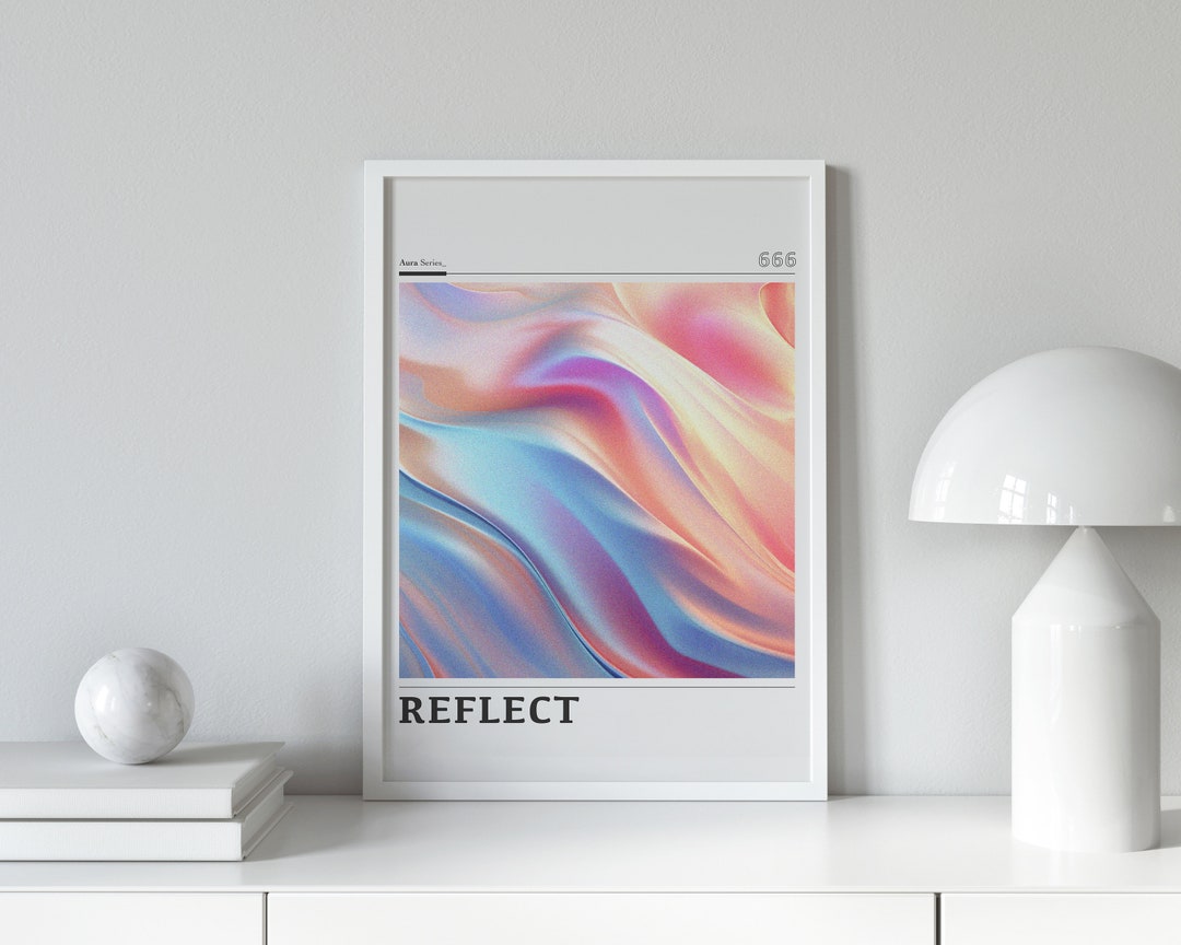 Aura Poster | Retro Grainy Gradient | Affirmation Poster | Retro Aura ...