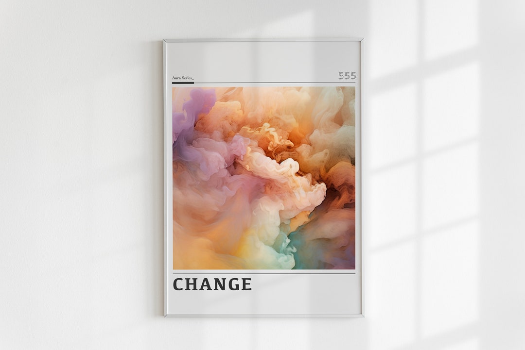 Aura Poster | Retro Grainy Gradient | Affirmation Poster | Retro Aura ...