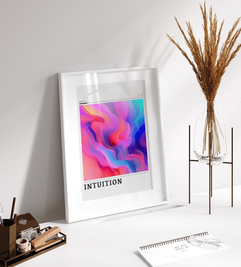 Aura Poster | Retro Grainy Gradient | Affirmation Poster | Retro Aura ...
