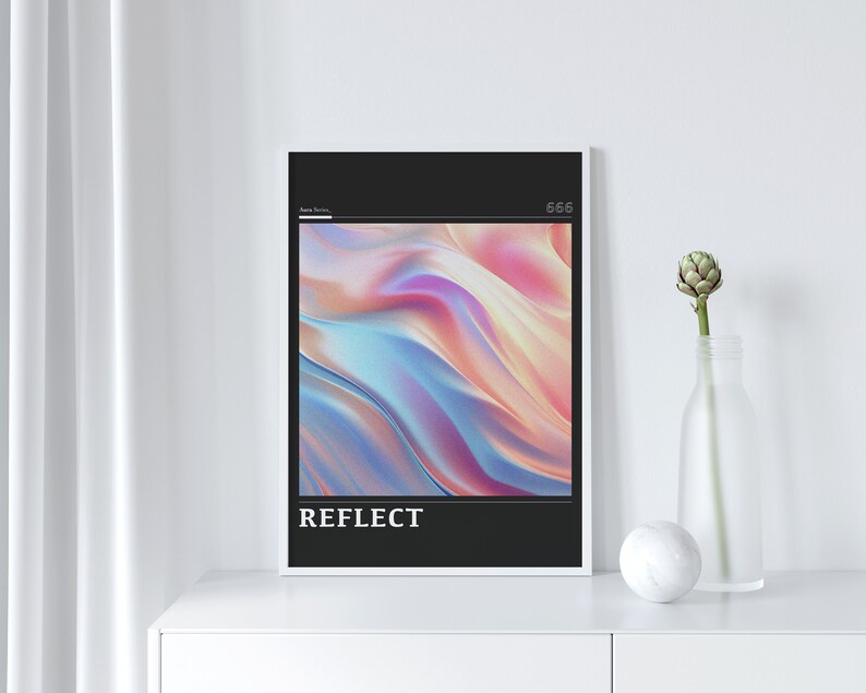 Aura Poster | Retro Grainy Gradient | Affirmation Poster | Retro Aura ...