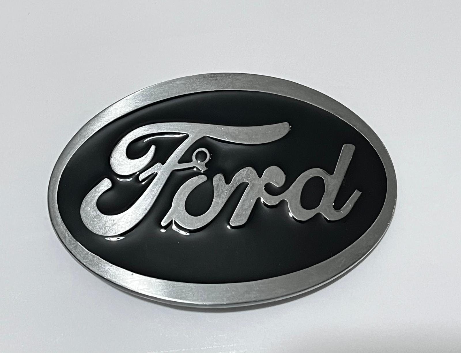 Ford Trucks Men's Logo Diamond Plate Belt Buckle- Official Ford Merchandise