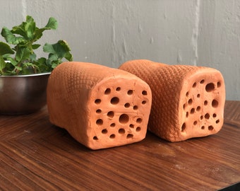 Ceramic Clay Bee House - Bee Hotels, Nesting Help for solitary Bees for garden and balcony, unique gift