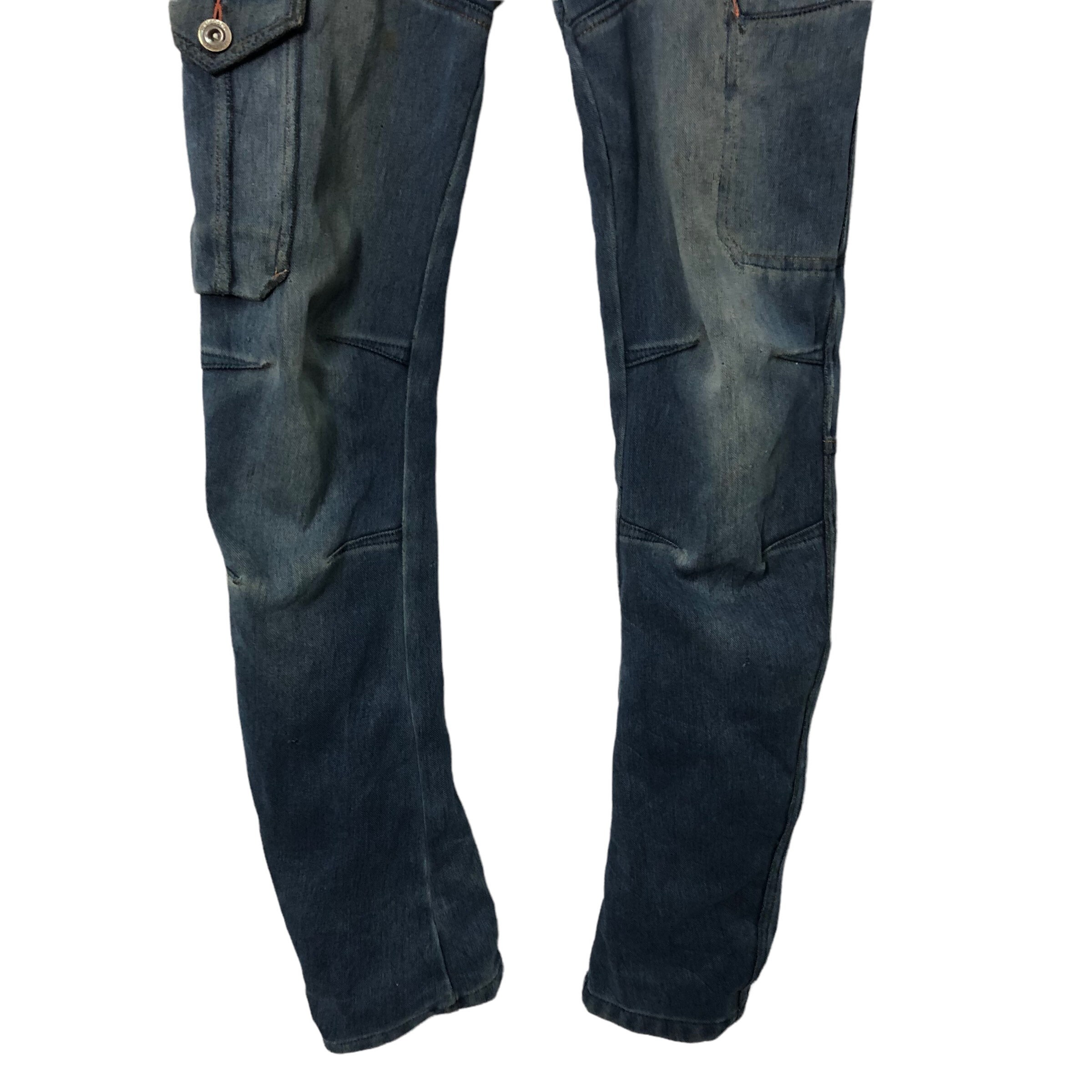 【DISCERNMENT】Field Slab Part 7 Cargo Denim Vintage Field Core Jeans 7 Pocket Cargo Denim Pants W30
