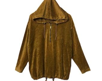 Vintage DKNY Jeans Pullover Hoodie Sweater Brown Colour