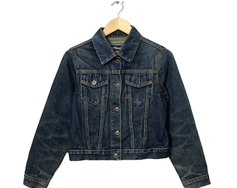 Vintage Fluid Button Ups Denim Jacket  Blue Colour