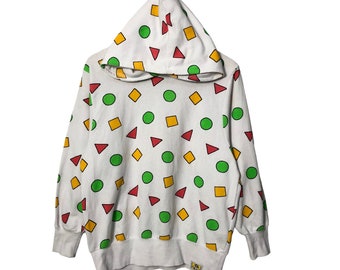 Vintage Cranyon Shin Chan Fullprint Hoodie Sweatshirt White Colour