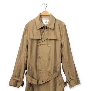 Vintage Takeo Kikuchi Button Ups Trench Coat Jacket Brown Colour