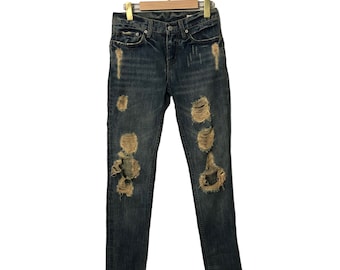 Vintage Eap Denim Distressed Jeans Pants