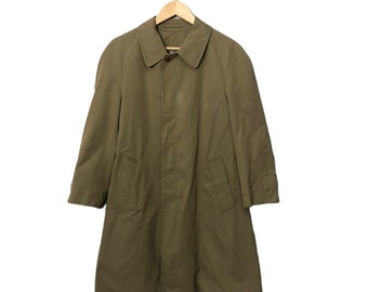 Vintage Aquascutum Button Ups Trench Coat Jacket Vintage Aquascutum Button Ups Coat Jacket Beige Colour Made in England