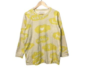 Vintage Tsumori Chisato Sleep Issey Miyake Crewneck Fullprint Sweatshirt Yellow Color