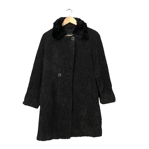Vintage Allegri Wool Long Coat Jacket Black Colour Made in Japan