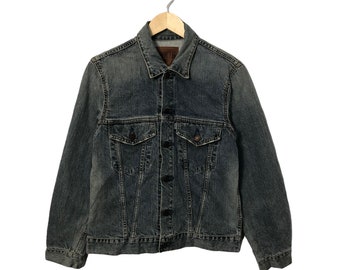 Vintage Edwin Jeans Button Up Faded Denim Jacket