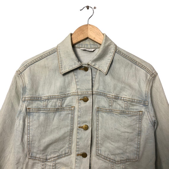 Vintage Japanese Brand PLST Jeans Button Ups Crop… - image 2