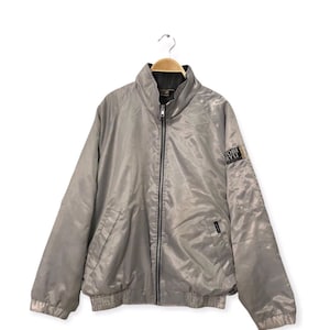 ヴィンテージ飛龍ジッパーアップジャケット シルバーカラー