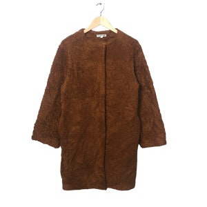 Vintage JW Anderson Uniqlo Button Ups Sherpa Jacke Vintage JW Anderson Uniqlo Sherpa Jacke Braun