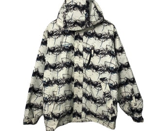 Vintage Difender Print All Over Me Zipper Ups Hoodie Jacket