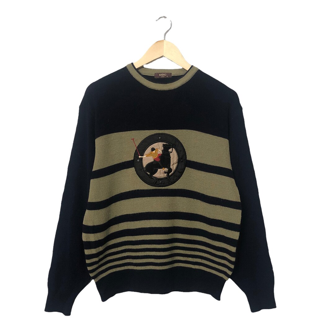 Vintage Radici Uomo Big Logo Knitwear Sweater Jumper Vintage Radici ...