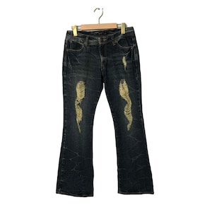 Vintage Daily Topics Jeans Bootcut Flare Distressed Denim Pants W30 Vintage Daily Topics Jeans Distressed Denim Pants