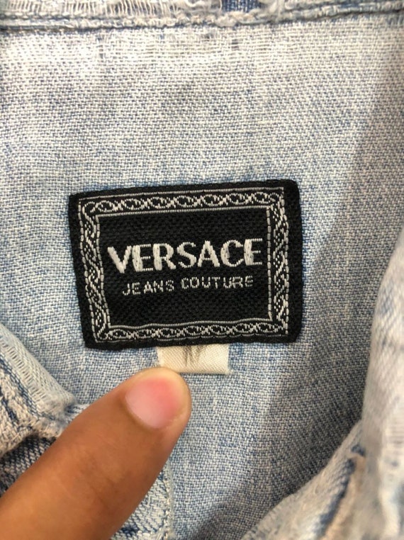 Vintage Versace Jeans Couture Distressed Button U… - image 9