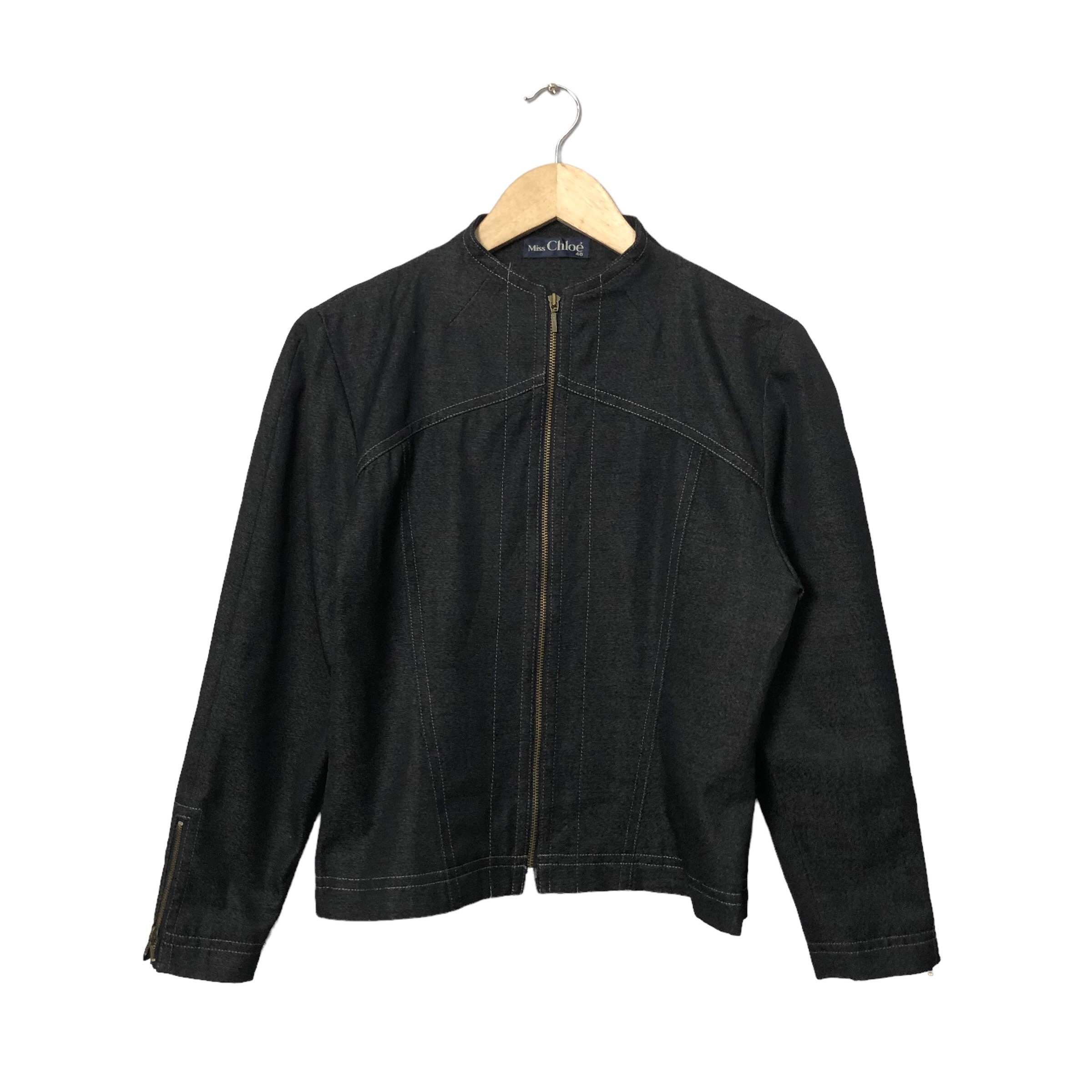 日本製　新品同様　miss chloe ミスクロエ　ジャケット 40 MISS CHLOE - 未使用品 Miss Chloe ミスクロエ ロゴ刺繍 半袖 M