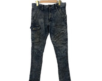 Vintage Tatakau Otoko No By Torachi Jeans Faded Multipocket Denim Pants