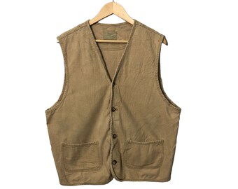 Vintage Louis Chavlon Button Ups Sleeveless Vest Brown Colour