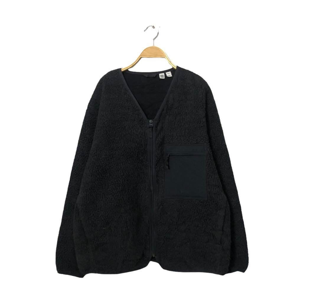 Vintage Uniqlo X Undercover Zipper Ups Fleece Jacket Black/blue