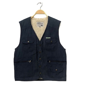 Vintage Even River Button Ups Multipocket Vest Jacket Vintage EvenRiver Button Ups Multipocket Vest Blue Colour