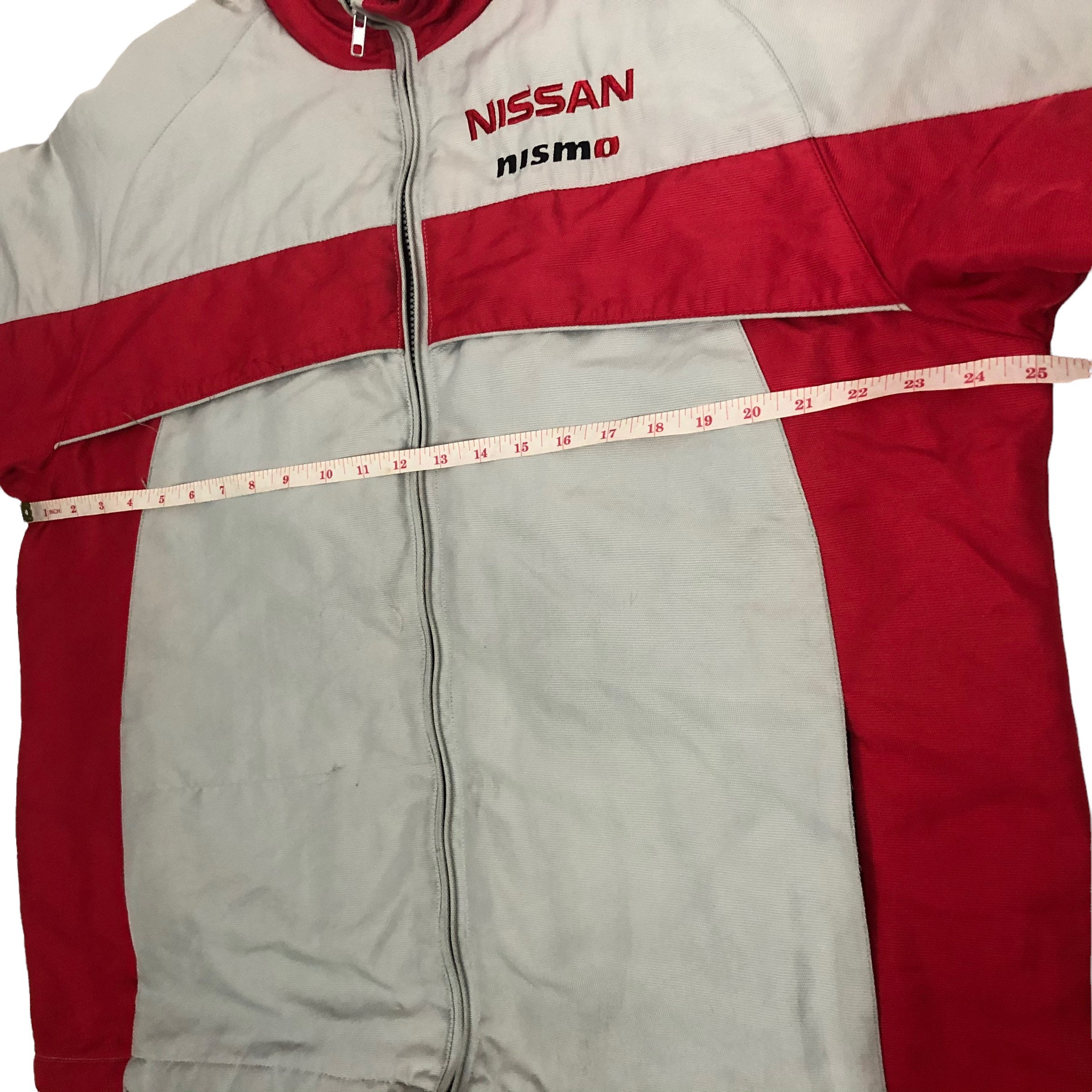 Vintage Nissan Nismo Embroidered Spell Out Big Logo Zipper