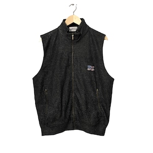 Vintage Us Open Golf Embroidered Logo Zipper Ups Vest Vintage Us Open Golf Vest Grey Colour Size L