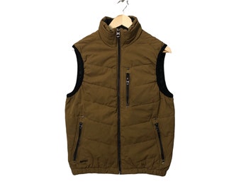 Chaleco con cremallera de la marca Vintage Evenriver Workwear, color marrón.