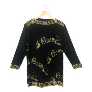 Vintage Selenita Baronne Knitwear Sweater Jumper Vintage Selenita Baronne Knitwear Sweater Jumper Black/Gold Colour Made in Japan