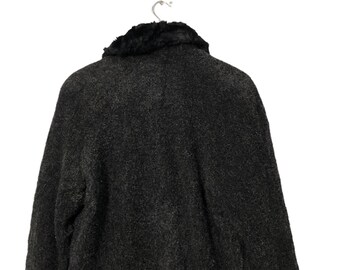 Vintage Allegri Wool Long Coat Jacket Black Color Made in Japan - Etsy