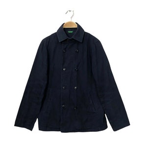 Vintage United Colors Of Benetton Button Ups Jacket Vintage United Colors Of Benetton Button Ups Jacket Blue Colour